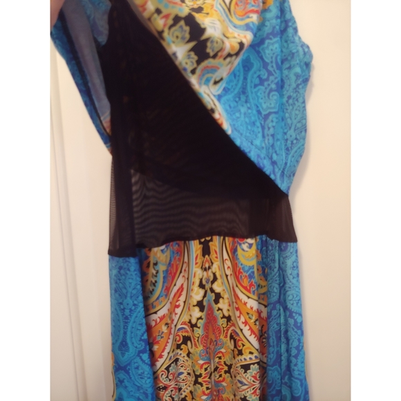 Paisley print Maxi dress SZ large - Picture 2 of 6